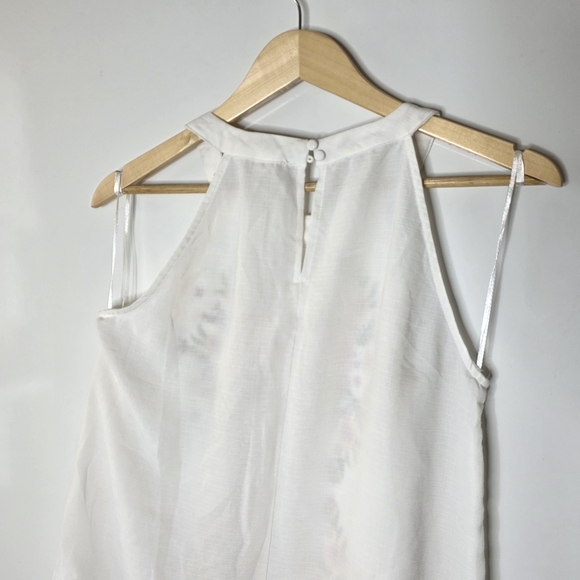 Savannah Jane white and colorful floral halter tank top in Excellent condition - Picture 6 of 7